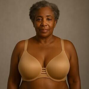 Soma Bra Women's Size 42D Stunning Push-up Plunge Warm Amber Wide Strap NWT